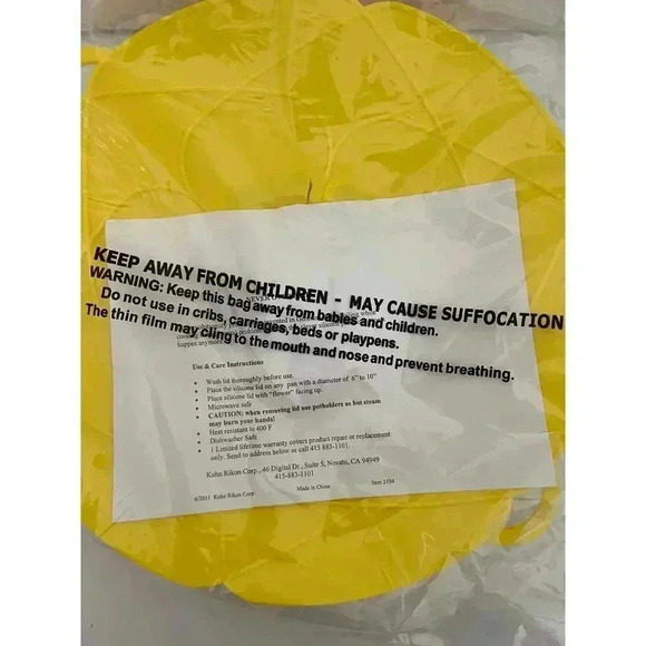 Kuhn Rikon Kochblume Large Silicone Spill Stopper Lid 6-10 Inch Yellow New - Picture 4 of 4